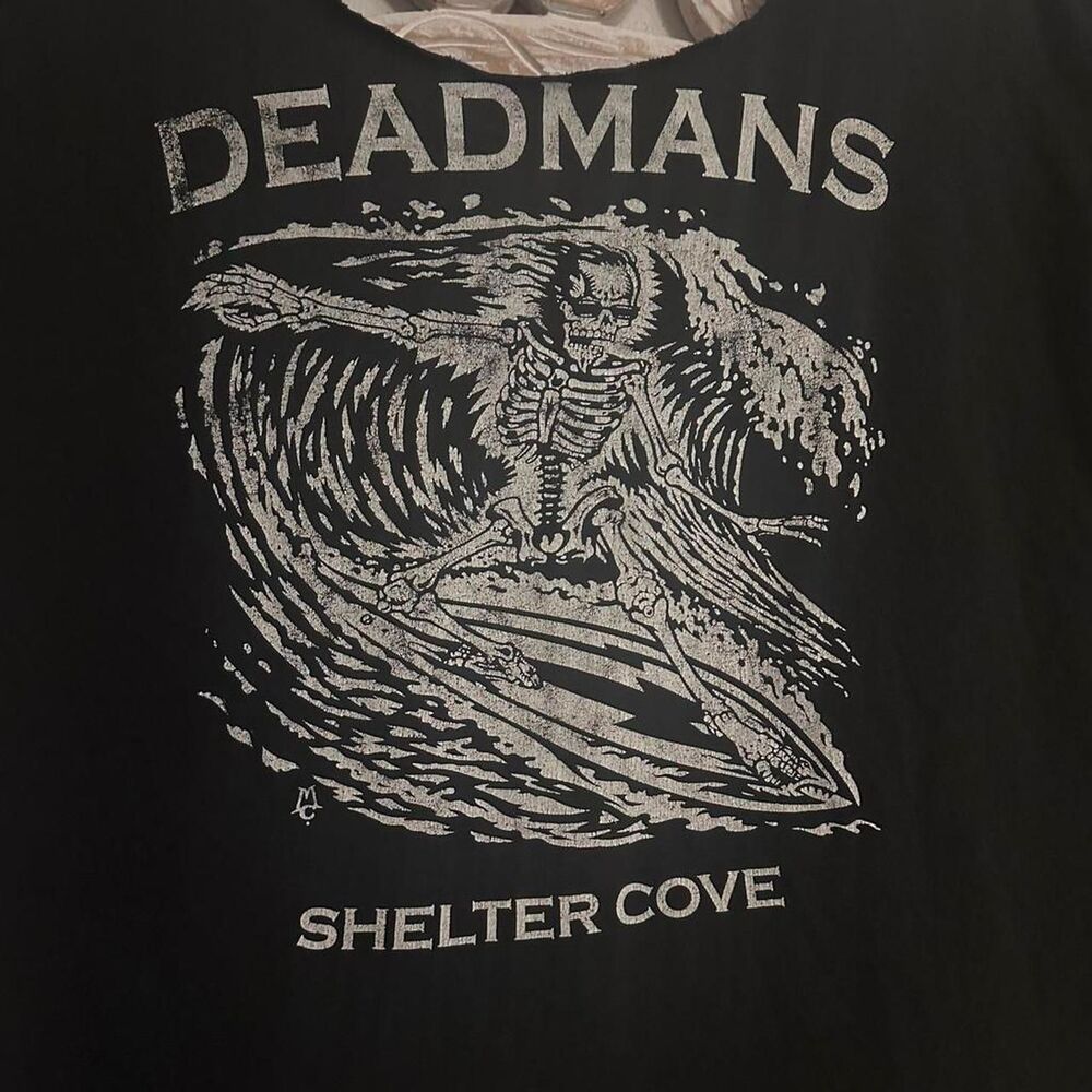 Deadman’s Beach Surfing Skeleton Altered Tee XL Unisex black 100% Cotton